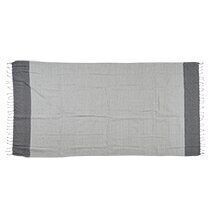 Bahne - Badehåndklæde grå/hvid
