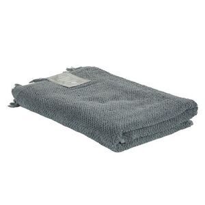 Bahne - Håndklæde mørkegrå frynser 70x140