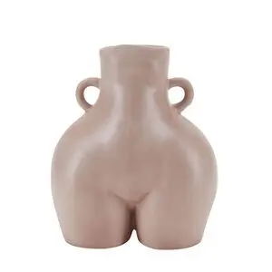 Bahne - Vase med kurver og hank - rosa