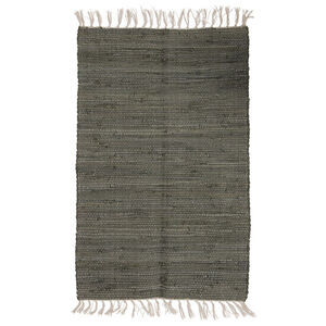 Bahne - Bomuldstæppe med frynser 60x90 - OLIVE