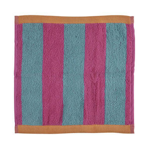 Bahne - Vaskeklud Stripe 30x30 Pink, turkis, orange