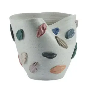 Bahne - Vase med farvede kvaster