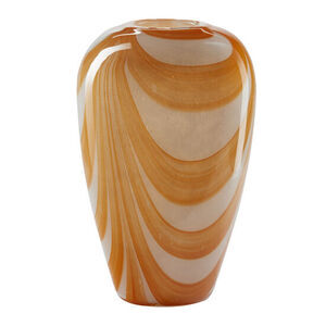 Bahne - Vase med brede striber - orange