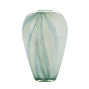 Bahne - Vase med brede striber - grøn, turkis