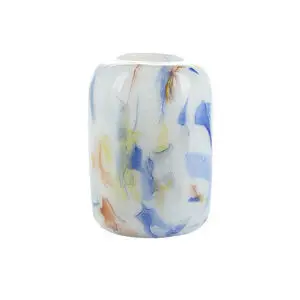 Bahne - Farve stænk vase, hvid/mix - H18 cm