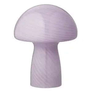 Bahne - Mushroomlampe - lavendel fave - lys lilla - 23 cm høj
