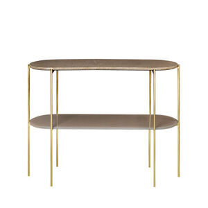 Cozy Living - Laura Console MarbleTable - TOFFEE BRUN med messingbund