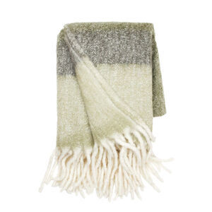 Cozy Living - Mathea Throw Striped - MOSS