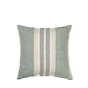 Cozy Living - Haya linned stribe pudebetræk - SEAGRAA STRIPE