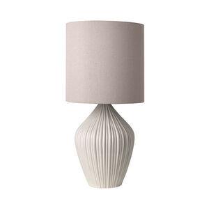 Cozy Living - Audrey Keramisk lampe - CREAM m. Mørk alpaka skærm