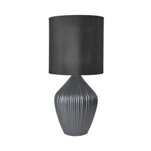 Cozy Living - Audrey Keramisk lampe - GUN METAL m. Noir skygge