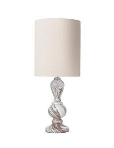 Cozy Living - Christine glaslampe - TAUPE SWIRL m. Gertrud Ivory skygge