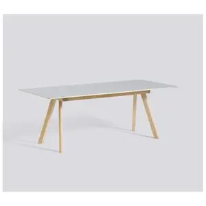 HAY - CPH30 Extendable Table - L160/310 - Grå Linoleum bordplade med lakeret ben i eg 
