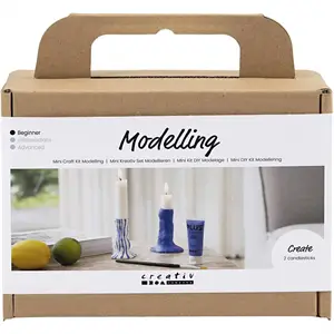 Creativ Company - Mini DIY Kit Modellering, ultra marine, Lysestage, 1 pk.