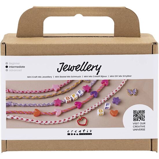 Kit Créatif Bijoux Avec Plastique Rétractable – Feuilles à Colorier, Perles, Accessoires, Idéal Pour Débutants