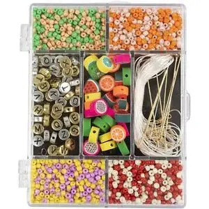 Creativ Company - DIY Mix Smykker, stærke farver, Frugtmix, 1 pk.