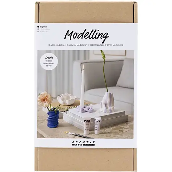 Creativ Company - DIY Kit Modellering, Krukker og vaser, 1 pk.