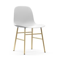 Normann Copenhagen - Form stol - hvid/messing