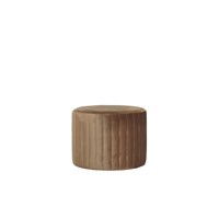 Chic Antique - Marat Puf Velour - Ø40 - Karamel/lysebrun
