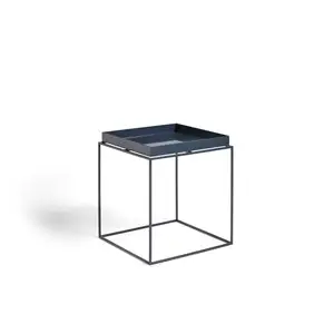 HAY - Bord - Tray Table - medium - Blå - 40x 40 cm - Deep blue high gloss