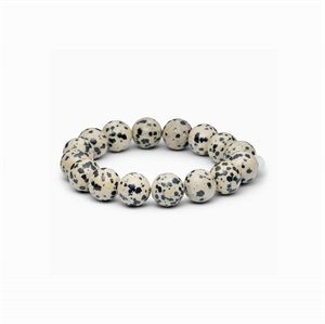 Soï - Chunky Dalmatiner Jaspis - Krystal armbånd - Positivitet - 12 mm