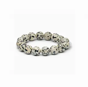 Soï - Chunky Dalmatiner Jaspis - Krystal armbånd - Positivitet - 12 mm