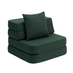 by KlipKlap - Sofa - KK 3 Fold Sofa Single - Grøn - Deep Green w. Light Green 