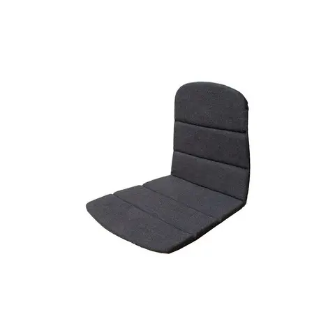 Sort hynde til stol med segmenteret design, bestående af sæde og ryglæn.