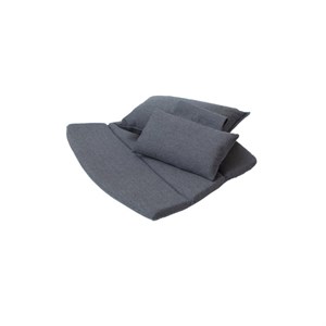 Cane-line - Breeze hyndesæt til highback stol - Sort, Sunbrella Natte (mørkegrå)