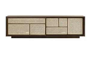 Design House Stockholm - Air Sideboard low - Dark oak, Cane