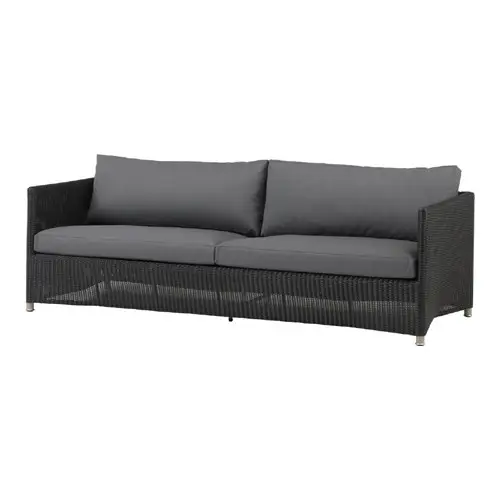 Cane-line - Diamond 3 pers. sofa inkl. grå Sunbrella hyndesæt