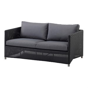 Cane-line - Diamond 2 pers. sofa inkl. grå Sunbrella hynde