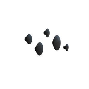 Image of Muuto - The Dots - sæt med 5 knage (sort)