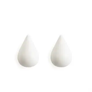 Normann Copenhagen Dropit knage Small (hvid) (2 stk. i en æske)