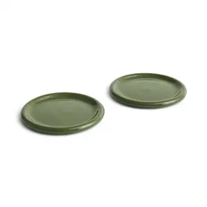 HAY - Barro - Tallerken - Sæt med 2  styk - Green - Ø24 cm