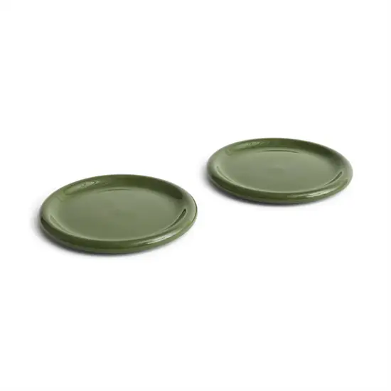 HAY - Barro - Tallerken - Sæt med 2  styk - Green - Ø24 cm