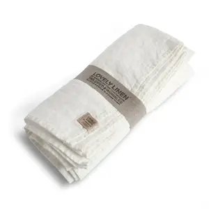 Lovely Linen - Dug - Lovely - Off White/Hvid - 145x250 cm