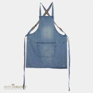 DutchDeluxes - Forklæde - Suspender Style - Denim lys blå