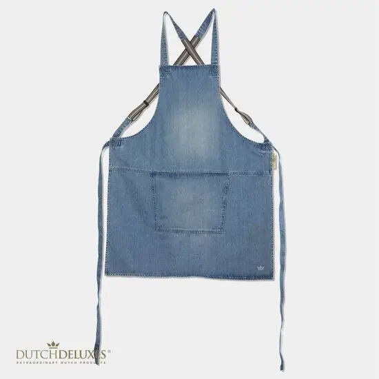 DutchDeluxes - Forklæde - Suspender Style - Denim lys blå
