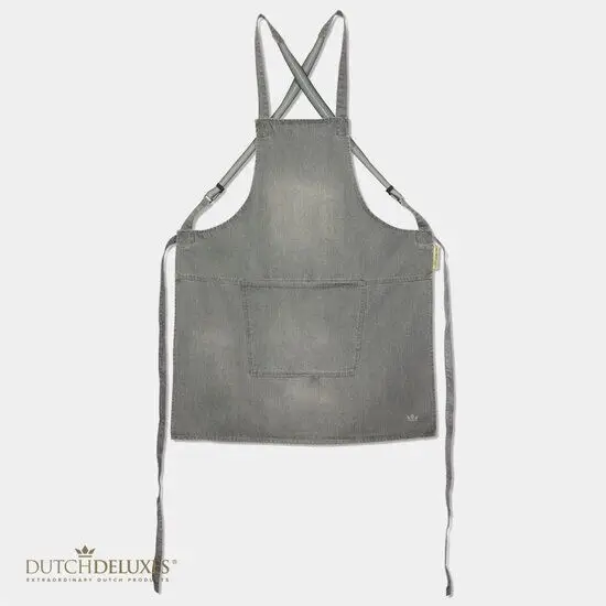 DutchDeluxes - Forklæde - Suspender Style - Grå Denim