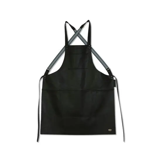 DutchDeluxes - Forklæde - Suspender Style - Sort Læder