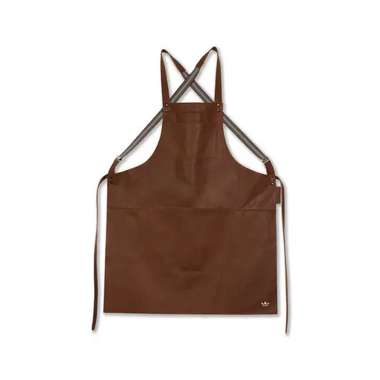 DutchDeluxes - Forklæde - Suspender Style - Brun Læder