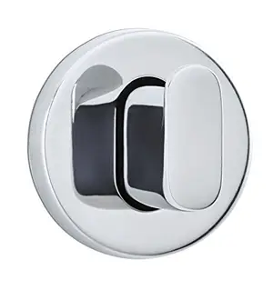 Poleret, rund vægkrog i moderne design med skinnende overflade og strømlinet form.