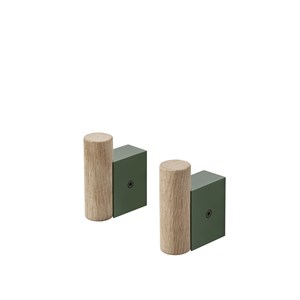 Image of Muuto - Knage - Sæt af 2 - Eg / mørkegrøn