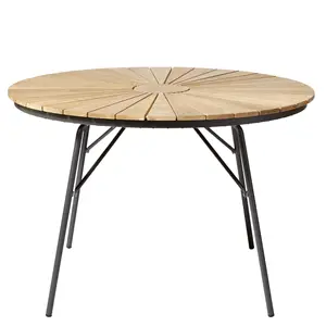 Cinas - Havebord - Ellen bord Ø150cm antracit/teak