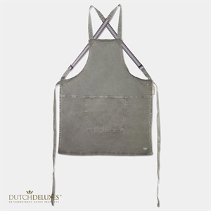 DutchDeluxes - Forklæde - Suspender Style - Denim Grå-Grøn