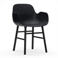 Normann Copenhagen stol - Form Stol m. armlæn i sort/sort