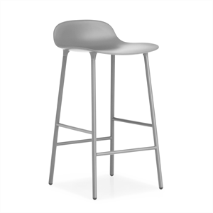 Image of Normann Copenhagen - Form barstol 65 cm - grå/stål