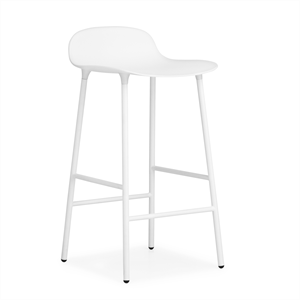 Image of Normann Copenhagen - Form barstol 65 cm - hvid/stål