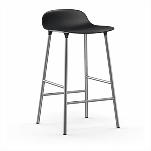 Image of Normann Copenhagen - Form barstol 65 cm - sort/chrome